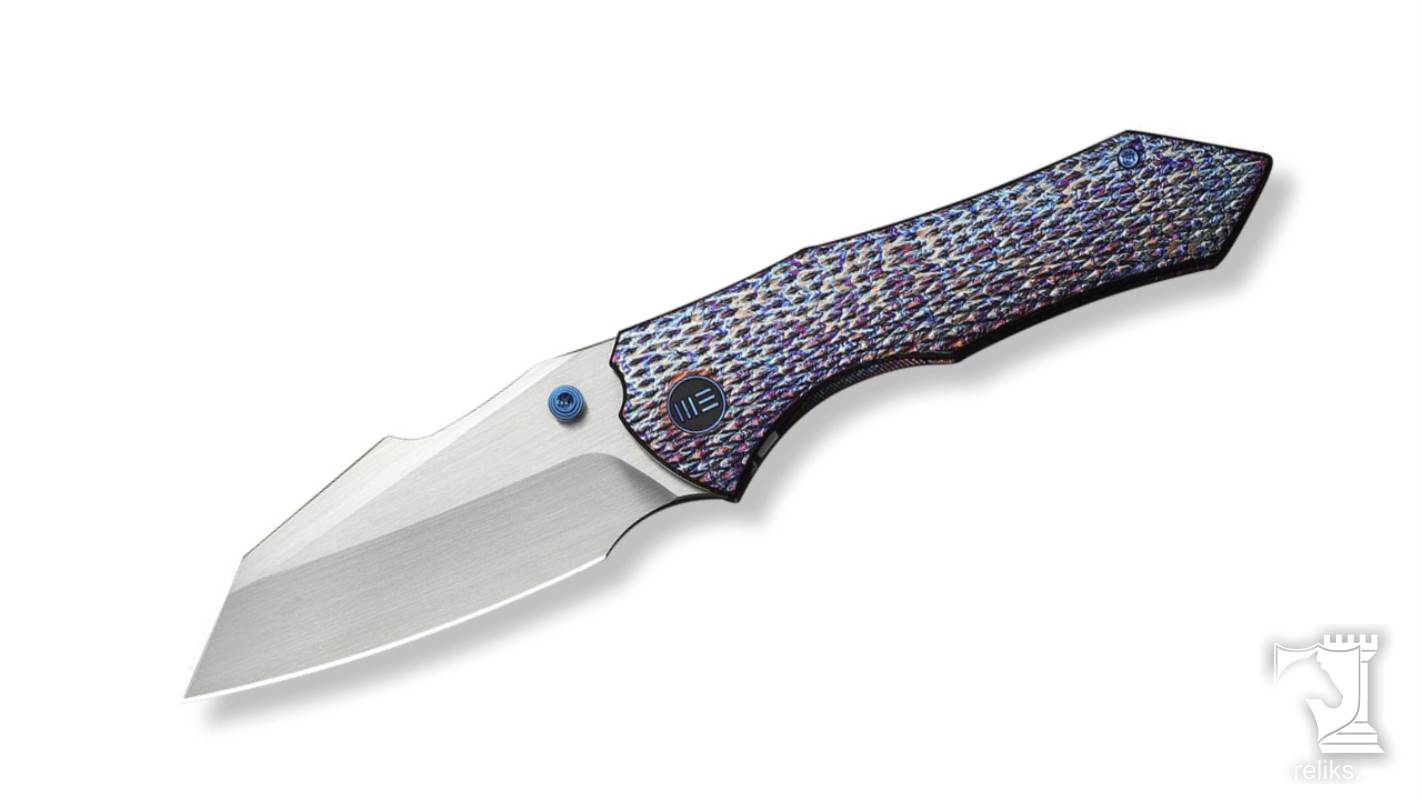 High-Fin XL Thumb Stud Knife Titanium Handle