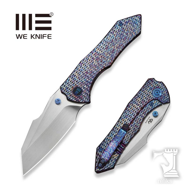 High-Fin XL Thumb Stud Knife Titanium Handle