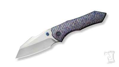 High-Fin XL Thumb Stud Knife Titanium Handle