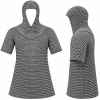 steel chainmail hauberk coif set