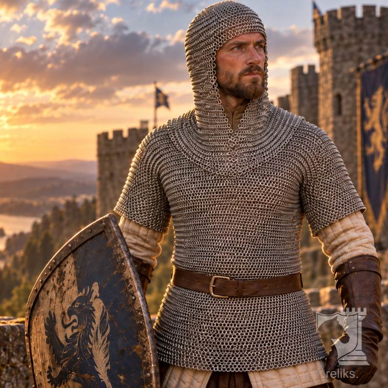 Chainmail Shirt and Coif Set - Large