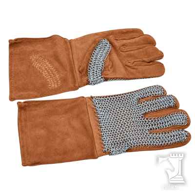 Leather Glove With Chainmail