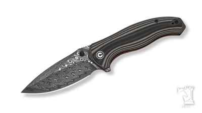 Vyrent Flipper & Thumb Stud Knife Black, Tan & Orange G10 Contoured Handle